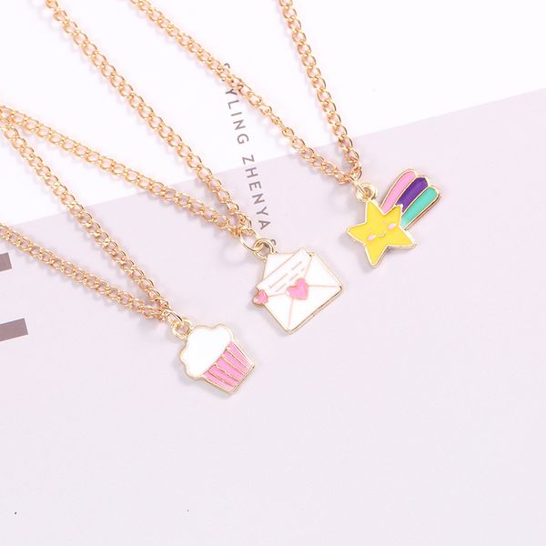 cute cartoon necklace donut envelope stars cake harajuku jewelry gold chain choker for women girl gift 2020 colar, Silver
cute cartoon necklace donut envelope stars cake harajuku jewelry gold chain choker for women girl gift 2020 colar, Silver