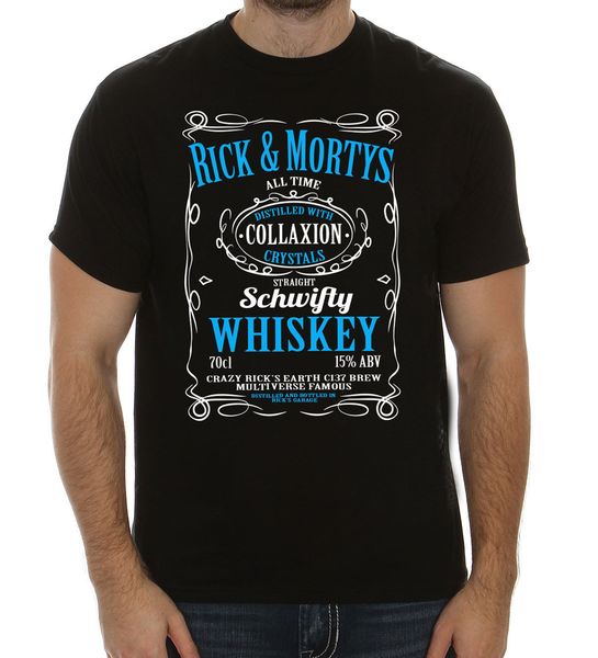 new tee shirt ricks schwifty whiskey t shirt - inspired black t-shirt summer t-shirt