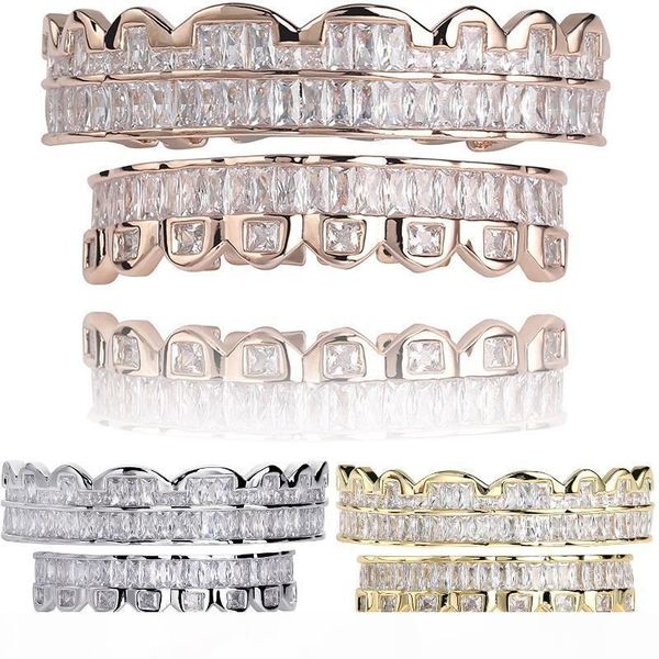 new baguette set teeth grillz & bottom rose gold silver color grills dental mouth hip hop fashion jewelry rapper jewelry, Black
new baguette set teeth grillz & bottom rose gold silver color grills dental mouth hip hop fashion jewelry rapper jewelry, Black