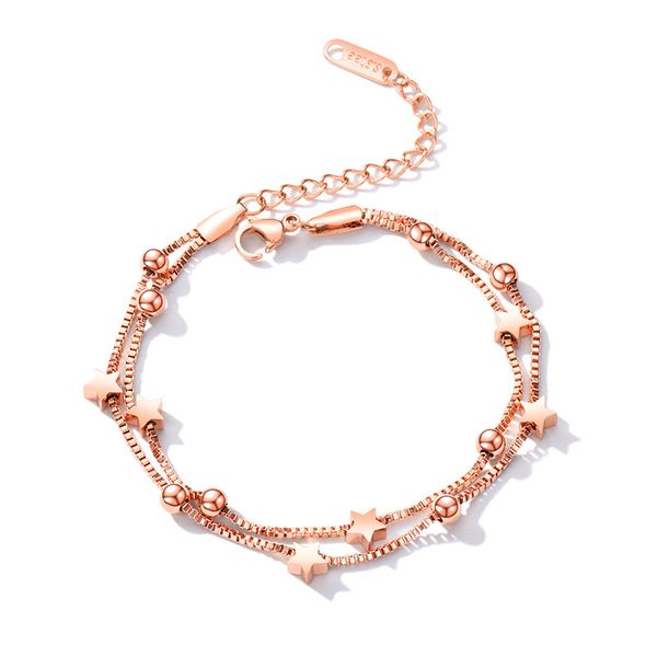 stainless steel star bracelets for women girl double layer rose gold silver color beads chain bracelet fashion jewelry wholesale, Black
stainless steel star bracelets for women girl double layer rose gold silver color beads chain bracelet fashion jewelry wholesale, Black