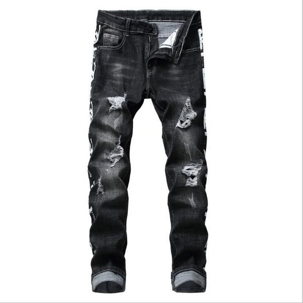 men's jeans brand men fashion designer distressed ripped straight fit homme,cotton high quality, Blue
men's jeans brand men fashion designer distressed ripped straight fit homme,cotton high quality, Blue