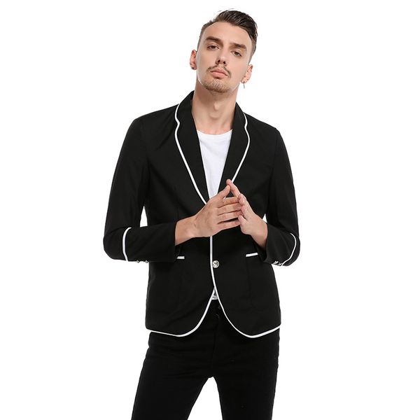 men's suits & blazers men casual jackets coats fashion long sleeve turn down collar jacket male soild slim fit coat z30, White;black
men's suits & blazers men casual jackets coats fashion long sleeve turn down collar jacket male soild slim fit coat z30, White;black