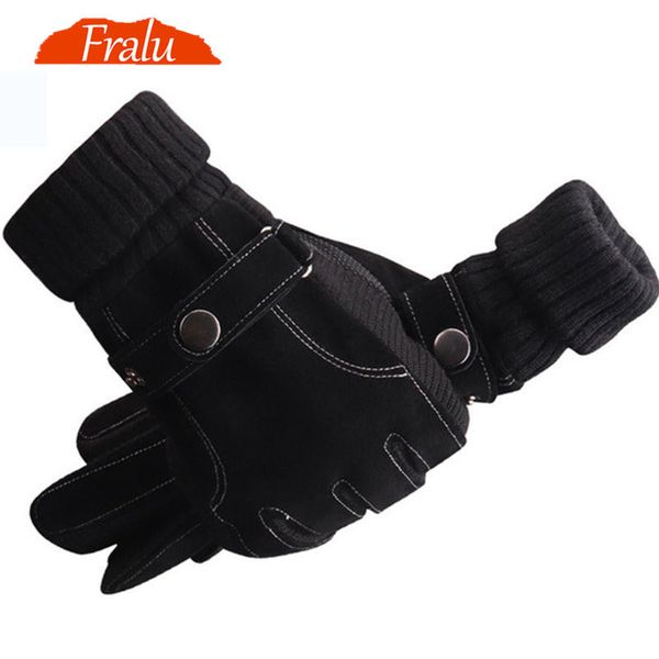 fralu men genuine leather gloves autumn winter warm touch screen full finger black gloves t200819, Blue;gray
fralu men genuine leather gloves autumn winter warm touch screen full finger black gloves t200819, Blue;gray