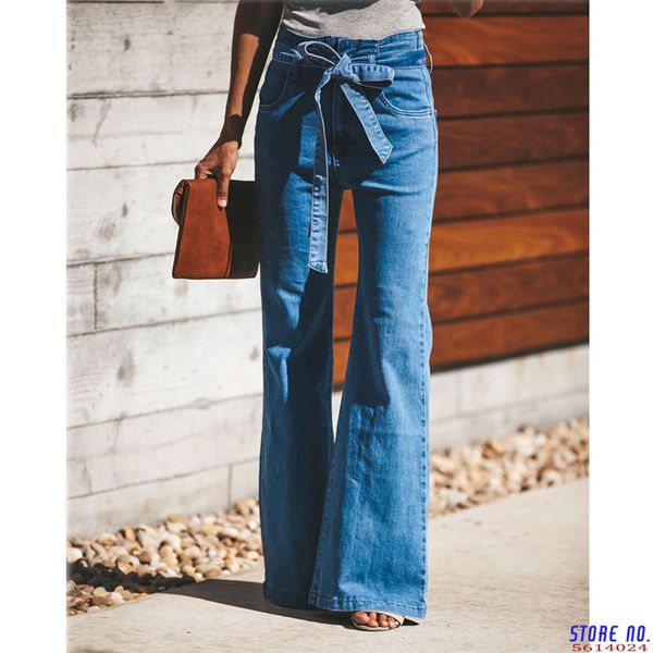 women's jeans blue tie waist flare women slim denim trousers vintage clothes spring high pants belted stretchy wide leg
women's jeans blue tie waist flare women slim denim trousers vintage clothes spring high pants belted stretchy wide leg