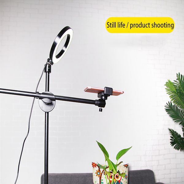 adjustable pgraphy mobile phone high angle sbracket with boom arm bluetooth ring light tripod for p/video shooting
adjustable pgraphy mobile phone high angle sbracket with boom arm bluetooth ring light tripod for p/video shooting