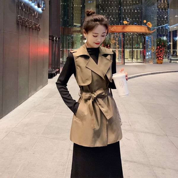 long-sleeved dress 2020 trendy autumn trench coat vest knitted skirt elegant waist two-piece suit for women, Black;white
long-sleeved dress 2020 trendy autumn trench coat vest knitted skirt elegant waist two-piece suit for women, Black;white