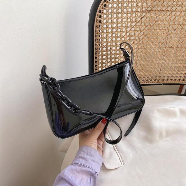 patent leather small armpit bag for women 2020 luxury simple chain design shoulder handbags female ladies travel hand bag
patent leather small armpit bag for women 2020 luxury simple chain design shoulder handbags female ladies travel hand bag