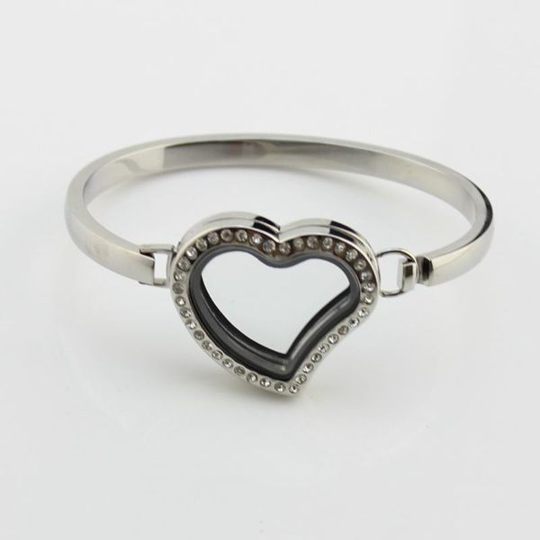 heart shape magnetic stainless steel floating locket bangles with rhinestone living memory locket bracelets bangles 5pcs, Black
heart shape magnetic stainless steel floating locket bangles with rhinestone living memory locket bracelets bangles 5pcs, Black