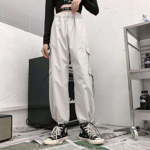 goohojio 2020 new high waist oversized trousers women solid color white harajuku pants women autumn fashion cargo pants, Black;white
goohojio 2020 new high waist oversized trousers women solid color white harajuku pants women autumn fashion cargo pants, Black;white