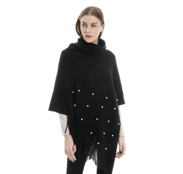 women pearl tassel turtleneck pullovers shawl scarf cashmere warm high collar solid color big cape blanket wraps female, Blue;gray
women pearl tassel turtleneck pullovers shawl scarf cashmere warm high collar solid color big cape blanket wraps female, Blue;gray