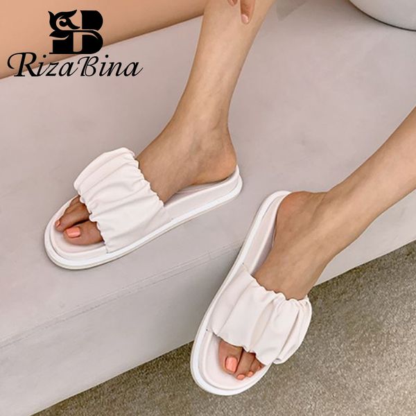 rizabina genuine leather summer women shoes thick bottom sandals slip on casual slippers sandals low flat heel shoes size 35-42, Black
rizabina genuine leather summer women shoes thick bottom sandals slip on casual slippers sandals low flat heel shoes size 35-42, Black