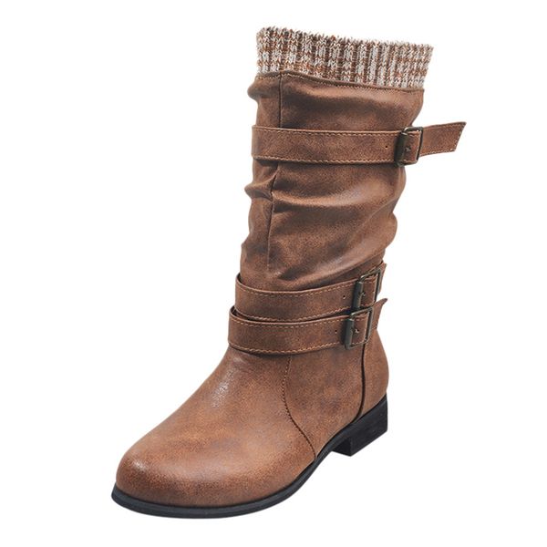 boots casual fashion college elegant womens leather flats round toe low-heeled buckle strap western middle tube comfortable a50, Black
boots casual fashion college elegant womens leather flats round toe low-heeled buckle strap western middle tube comfortable a50, Black