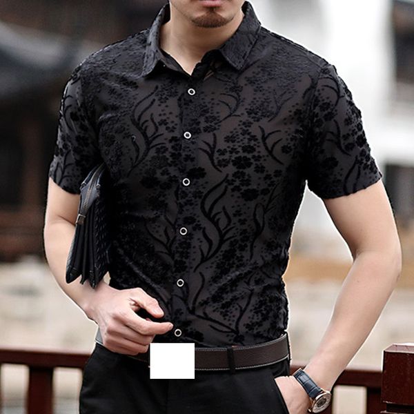 embroidery mens transparent shirt 2020 new lace shirt for male see through mesh club party prom chemise homme 3xl, White;black
embroidery mens transparent shirt 2020 new lace shirt for male see through mesh club party prom chemise homme 3xl, White;black