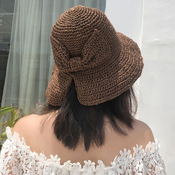 ht3134 elegant big bow bucket hat packable women summer sun hat wide brim beach cap ladies crochet straw female fishing cap, Blue;gray
ht3134 elegant big bow bucket hat packable women summer sun hat wide brim beach cap ladies crochet straw female fishing cap, Blue;gray