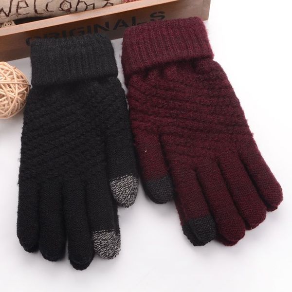 five fingers gloves selling women warm winter knitted full finger mittens girl female solid woolen screen luvas, Blue;gray
five fingers gloves selling women warm winter knitted full finger mittens girl female solid woolen screen luvas, Blue;gray
