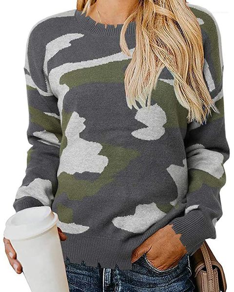 knits sweater fashion o neck long sleeve pullover new casual women autumn clothing women camouflage, White
knits sweater fashion o neck long sleeve pullover new casual women autumn clothing women camouflage, White