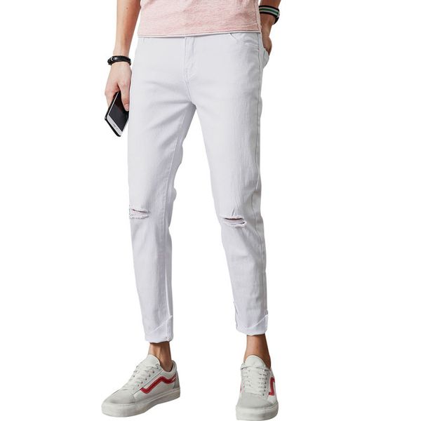 new ripped jeans hole distressed jeans pants hip hop streetwear denim trouser quality men pants slim fit washed, Blue
new ripped jeans hole distressed jeans pants hip hop streetwear denim trouser quality men pants slim fit washed, Blue