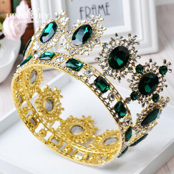 luxury sparkling big round crystal queen crown bridal pageant prom large tiara crown headdress wedding hairband hair accessories, Golden;silver
luxury sparkling big round crystal queen crown bridal pageant prom large tiara crown headdress wedding hairband hair accessories, Golden;silver