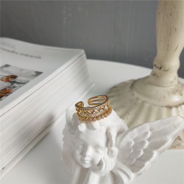 ruiyi real 925 sterling silver japanese style three layered simple rings women delicate luxury zircon setting niche rings, Golden;silver
ruiyi real 925 sterling silver japanese style three layered simple rings women delicate luxury zircon setting niche rings, Golden;silver