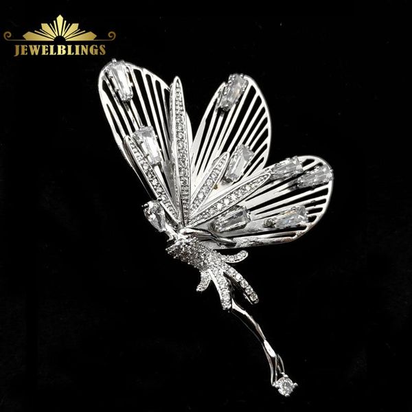 elegant art nouveau style micro pave clear cz flower fairy brooches magic tale fairy pin women dressy prom gift graceful jewelry, Gray 
elegant art nouveau style micro pave clear cz flower fairy brooches magic tale fairy pin women dressy prom gift graceful jewelry, Gray