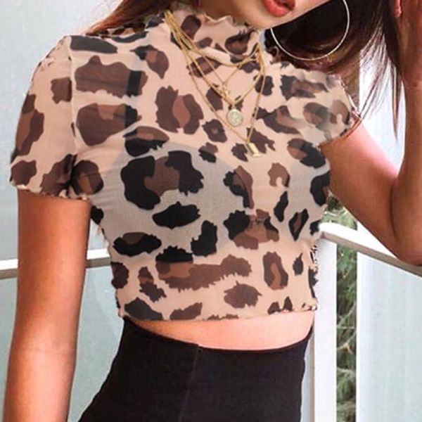 women's t-shirt mesh leopard turtleneck t shirts women transparent 2021 see through elastic skinny crop stretchy, White
women's t-shirt mesh leopard turtleneck t shirts women transparent 2021 see through elastic skinny crop stretchy, White
