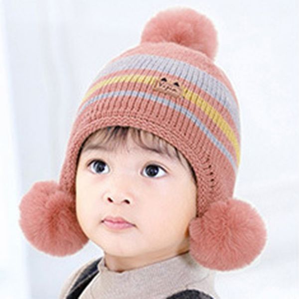 winter hat newborn cute warm kids girls boys baby stripe plush ball design hats knitted wool hemming caps 1-3t, Yellow
winter hat newborn cute warm kids girls boys baby stripe plush ball design hats knitted wool hemming caps 1-3t, Yellow