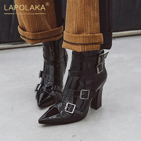 lapolaka 2020 pointed toe zipper ankle boots woman shoes high heels buckle decoration black shoes ladies boots female
lapolaka 2020 pointed toe zipper ankle boots woman shoes high heels buckle decoration black shoes ladies boots female