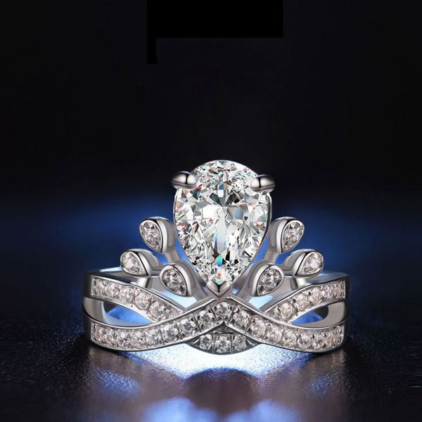 wedding rings luxury female big zircon stone ring classic queen crown vintage bands promise love engagement for women, Slivery;golden
wedding rings luxury female big zircon stone ring classic queen crown vintage bands promise love engagement for women, Slivery;golden
