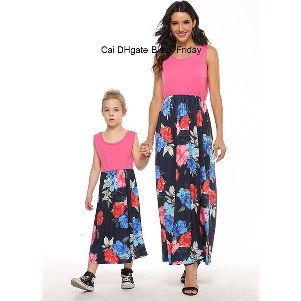 summer family matching clohtes mother daughter dresses women girls sleeveless patchwork frocks casual floral long gown dress, Blue
summer family matching clohtes mother daughter dresses women girls sleeveless patchwork frocks casual floral long gown dress, Blue