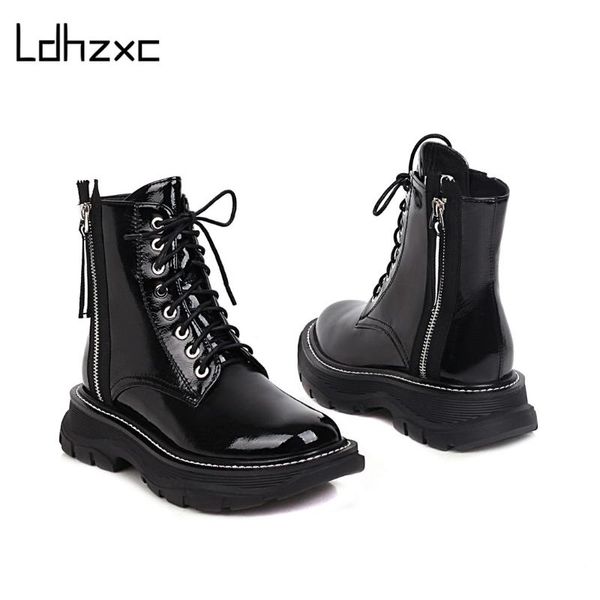 ldhzxc 2020 winter shoes motorcycle high heel ankle boots for women platform patent leather chunky block heel shoes ladies, Black
ldhzxc 2020 winter shoes motorcycle high heel ankle boots for women platform patent leather chunky block heel shoes ladies, Black