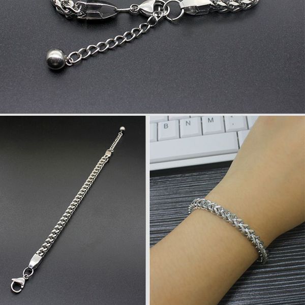 oulai777 bracelet mens charm stainless steel chain hand steel color men bracelets male accessories hip hop jewelry gifts for men, Black
oulai777 bracelet mens charm stainless steel chain hand steel color men bracelets male accessories hip hop jewelry gifts for men, Black