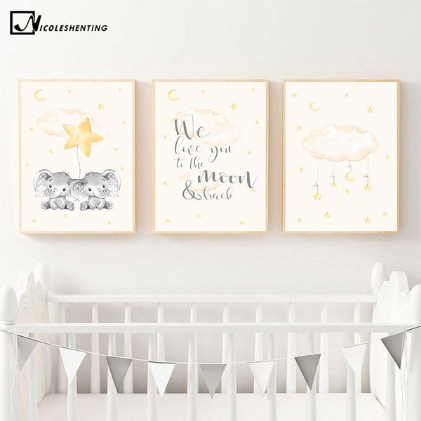 child poster baby animal nursery wall art canvas print cartoon moon painting nordic kid decoration picture love you to the moon
child poster baby animal nursery wall art canvas print cartoon moon painting nordic kid decoration picture love you to the moon