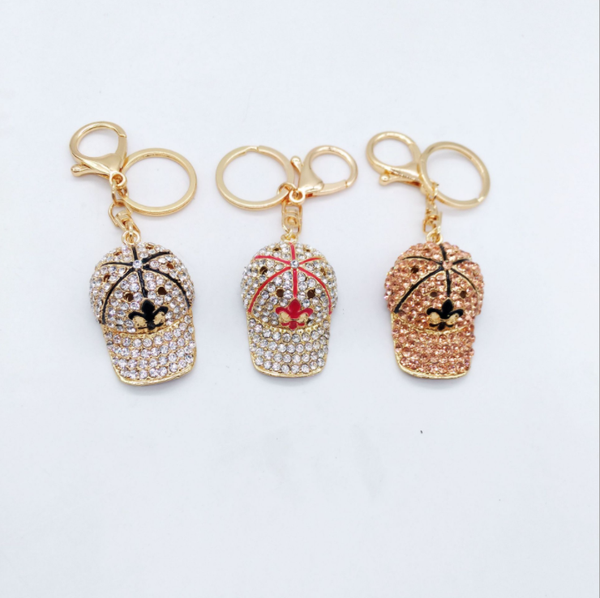 crystal hat summer keyring rhinestone crystal charm fashion women beautiful jewelry bag pendant keychain gift, Silver
crystal hat summer keyring rhinestone crystal charm fashion women beautiful jewelry bag pendant keychain gift, Silver