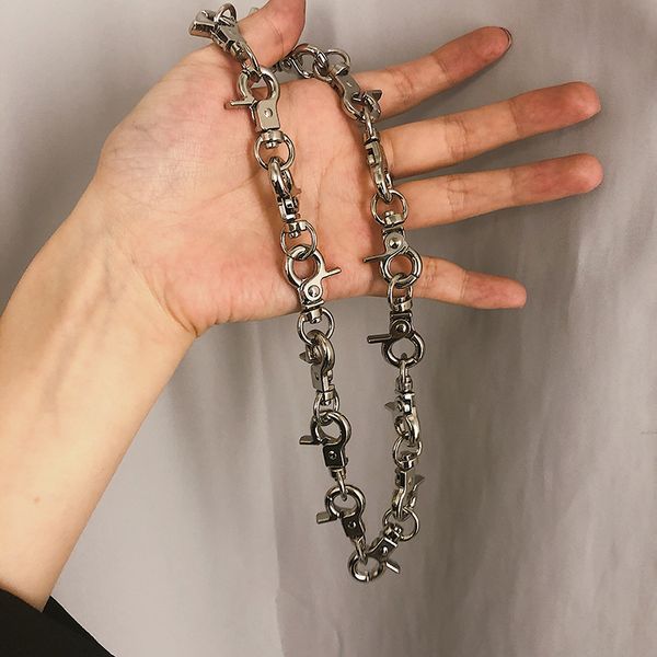 new trendy fashion key buckle necklace hip hop punk design personality minority metal women men jewelry, Silver
new trendy fashion key buckle necklace hip hop punk design personality minority metal women men jewelry, Silver