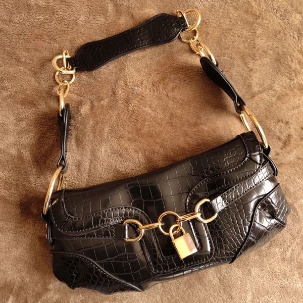 retro fashion crocodile pattern chain padlock underarm baguettebag 2020 new half moon handbag womens bags handbags shoulder bag
retro fashion crocodile pattern chain padlock underarm baguettebag 2020 new half moon handbag womens bags handbags shoulder bag