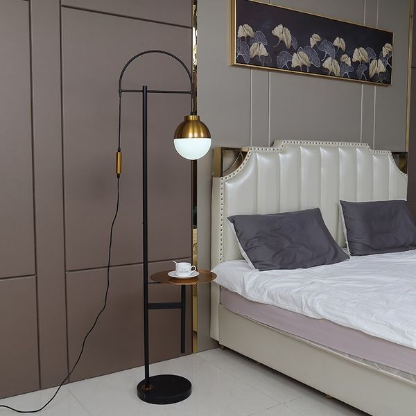 Nordic Floor Lamp Living Room Bedroom Bedside Light Luxury Post Modern Minimalist Creative Marble Coffee Table Vertical Lamps