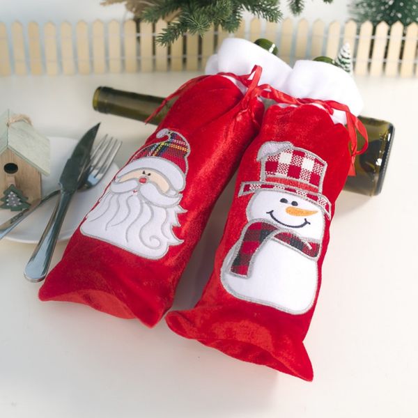 christmas table dinner party decoration santa wine bottle cover bottle bag holder for new year dinner festival santa claus
christmas table dinner party decoration santa wine bottle cover bottle bag holder for new year dinner festival santa claus