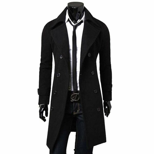 men clothes jacket winter trench coat long outwear button overcoat male windbreaker overcoat jackets coats wool blends, Tan;black
men clothes jacket winter trench coat long outwear button overcoat male windbreaker overcoat jackets coats wool blends, Tan;black