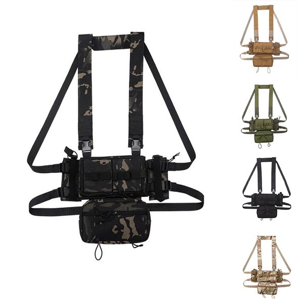 3 combat carrier chest жилет с журнал чехол tactical chest rig мини открытый охоты molle дьюти vest, Camo;black 
3 combat carrier chest жилет с журнал чехол tactical chest rig мини открытый охоты molle дьюти vest, Camo;black