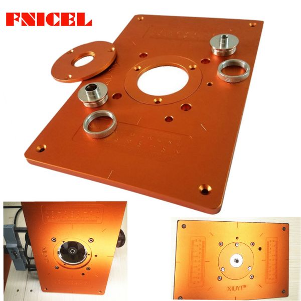 aluminum router table insert plate with bushing and cover electric woodworking milling trimming machine flip plate guide table
aluminum router table insert plate with bushing and cover electric woodworking milling trimming machine flip plate guide table