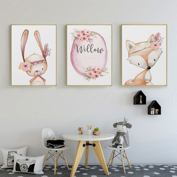 floral woodland posters and prints nursery baby wall art canvas painting picture print kids room nordic home decoration 
floral woodland posters and prints nursery baby wall art canvas painting picture print kids room nordic home decoration