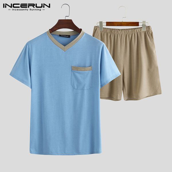 incerun cotton men pajamas sets loose v neck short sleeve sleepwear shorts sets leisure soft summer mens nightwear suit homewear, Black;brown
incerun cotton men pajamas sets loose v neck short sleeve sleepwear shorts sets leisure soft summer mens nightwear suit homewear, Black;brown