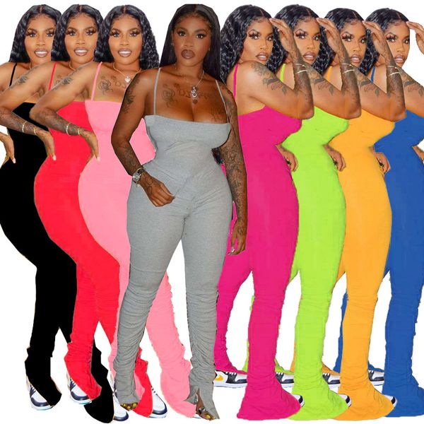 women jumpsuit solid colour multiple colors available pleated split micro horn suspender ladies slim rompers new 2020, Black;white
women jumpsuit solid colour multiple colors available pleated split micro horn suspender ladies slim rompers new 2020, Black;white