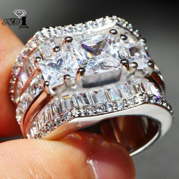 yayi jewelry princess cut 7.6 ct white zircon silver color engagement rings wedding heart rings girls party gifts 867, Golden;silver
yayi jewelry princess cut 7.6 ct white zircon silver color engagement rings wedding heart rings girls party gifts 867, Golden;silver