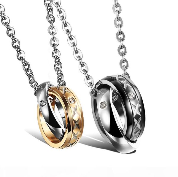circle shape couple necklace stainless steel cz stones pendants lover jewel black rose gold color anniversary valentine's gift gx953, Silver
circle shape couple necklace stainless steel cz stones pendants lover jewel black rose gold color anniversary valentine's gift gx953, Silver
