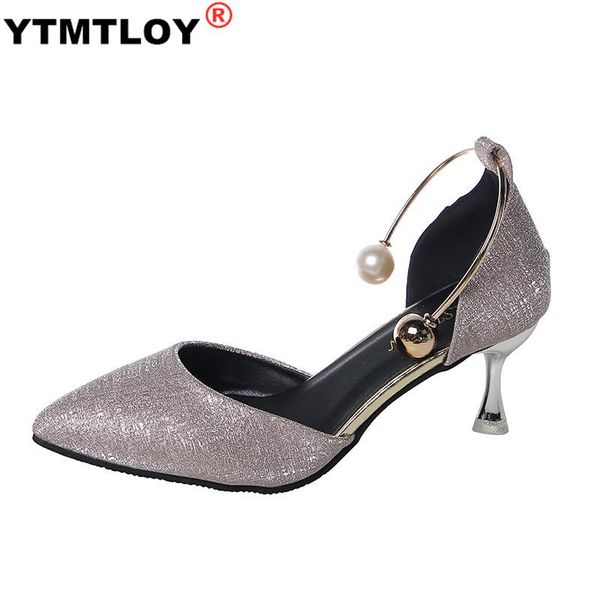 sandals luxury pearl metal summer 6cm heels shoes women pointed toe pumps wedding party for big size 35-44, Black
sandals luxury pearl metal summer 6cm heels shoes women pointed toe pumps wedding party for big size 35-44, Black