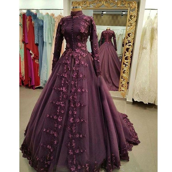 grape purple muslim evening formal dresses womens long sleeve high neck applique flowers pleated princess a-line prom party dress long, Black;red
grape purple muslim evening formal dresses womens long sleeve high neck applique flowers pleated princess a-line prom party dress long, Black;red