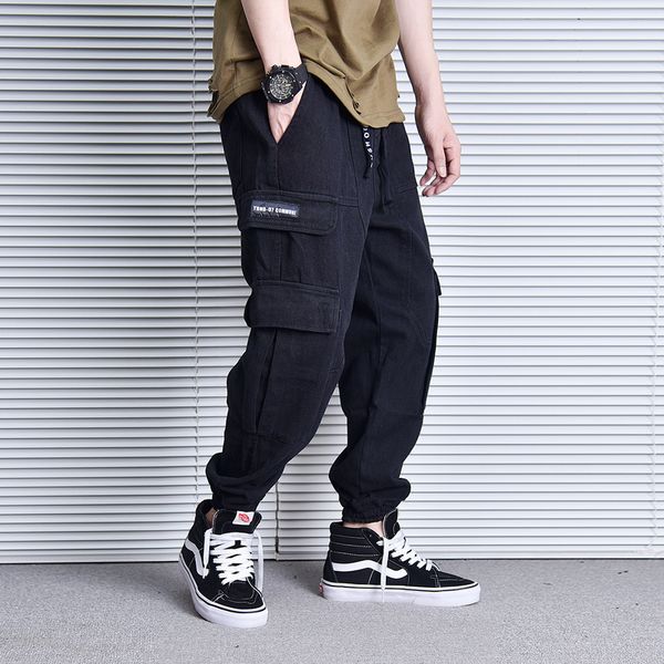 men's jeans fashion streetwear men big pocket casual cargo pants japanese vintage designer hip hop jogger, Blue
men's jeans fashion streetwear men big pocket casual cargo pants japanese vintage designer hip hop jogger, Blue