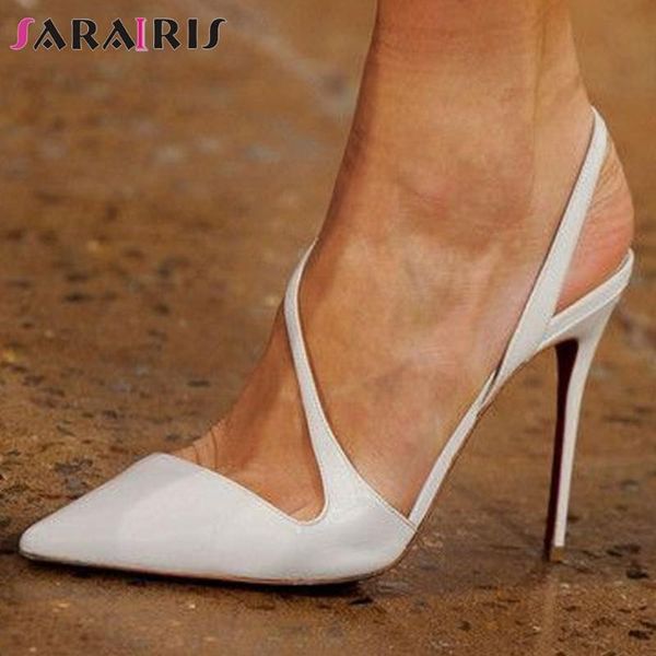 sarairis elegant pointed toe sandals new brand design sandals women slip-on high thin heels party shoes woman, Black
sarairis elegant pointed toe sandals new brand design sandals women slip-on high thin heels party shoes woman, Black