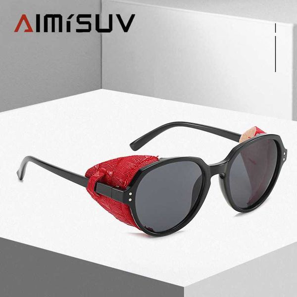 sunglasses aimisuv vintage steampunk men 2021 fashion leather with side shields style round for ladies uv400 oculos, White;black
sunglasses aimisuv vintage steampunk men 2021 fashion leather with side shields style round for ladies uv400 oculos, White;black